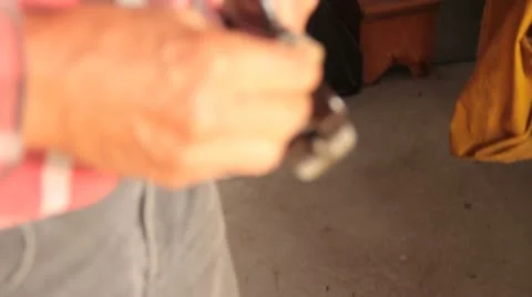 Shotgun cleaning Stock Footage 22025260