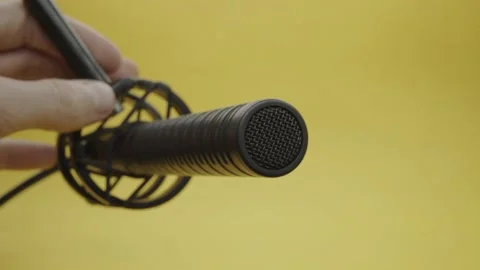 Shotgun microphone Stock Footage 130586794