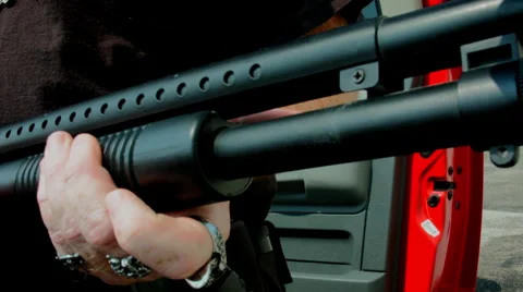 Shotgun pumping Stock Footage 60788515