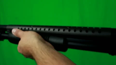 Shotgun Realoading And Taking It Away Stock Footage