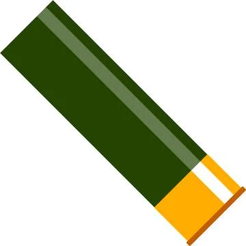 Shotgun Shell Isolated Icon in Flat Style. Vector Illustration. Stock Illustration