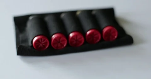 Shotgun shells in a ammo pouch 動画素材 75265369