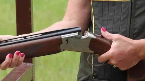 Shotgun shells ejecting CU Stock Footage 49397958