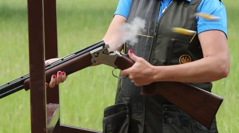 Shotgun shells ejecting Stock Footage 49398011