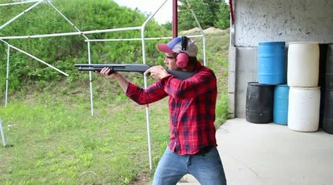 Shotgun slug being fired Stock Footage 20578230