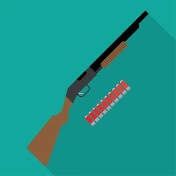 Shotgun vector illustration Stock Illustration