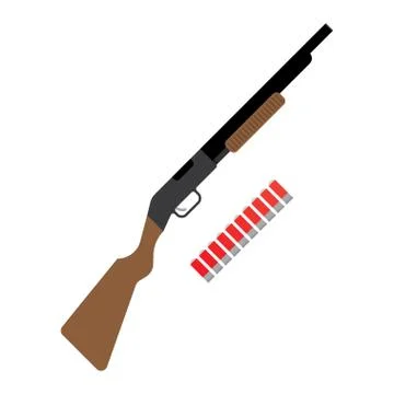 Shotgun vector illustration Stock Illustration