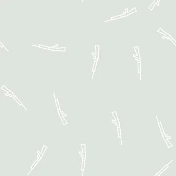 Shotgun weapon line seamless pattern Stock Illustration