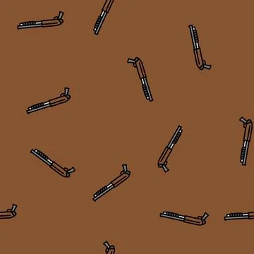 Shotgun weapon war vector seamless pattern Stock Illustration