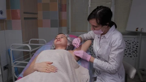 Shots to eliminate sweating Stock Footage 105558675