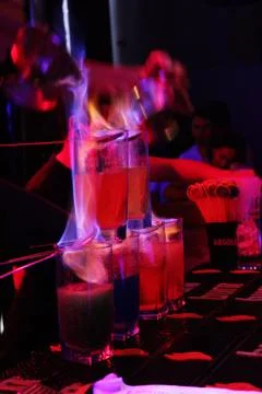 Shots in flames Foto stock