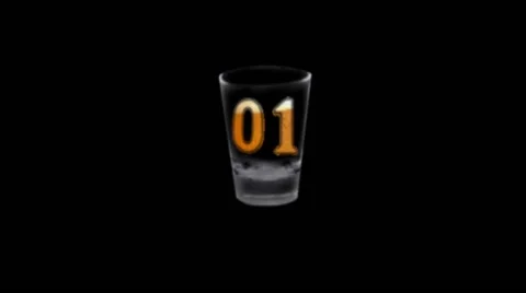 Shots Glass Counts 1-10 Stock Footage 48871596