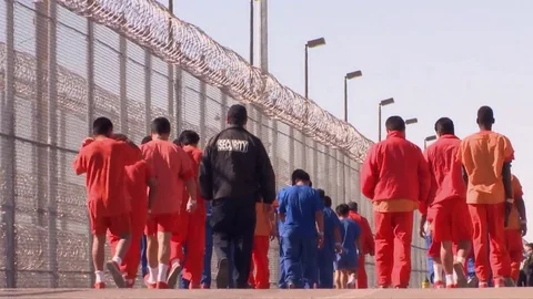 Shots inside the Florence Detention Facility in Florence, Arizona. Stock Footage 74807616