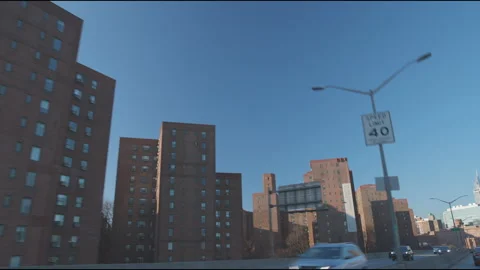 Shots of projects NYC POV Stock Footage 161313548