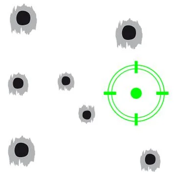 Shots on white background. Vector illustration. Stock Illustration