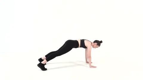 Shoudler taps plank Stock Footage 166293363