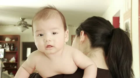 Shoulder Baby MCU Stock Footage 22793973