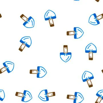 Shoulder blade isometric icon seamless pattern Stock Illustration