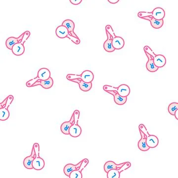 Shoulder blades ophthalmology vector seamless pattern Illustrazione stock