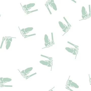 Shoulder bone glyph seamless pattern Illustrazione stock
