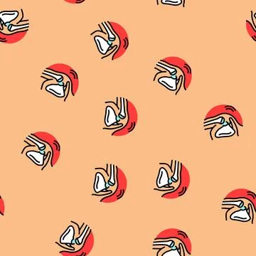 Shoulder dislocation in gym vector seamless pattern Stock Illustration