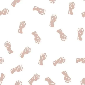 Shoulder joint glyph vector seamless pattern Stock Illustration