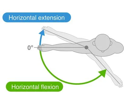 Shoulder joint motion and direction of motion Stock-Illustration