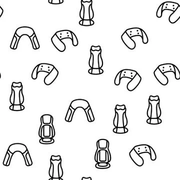 Shoulder Massager Vector Seamless Pattern Stock Illustration