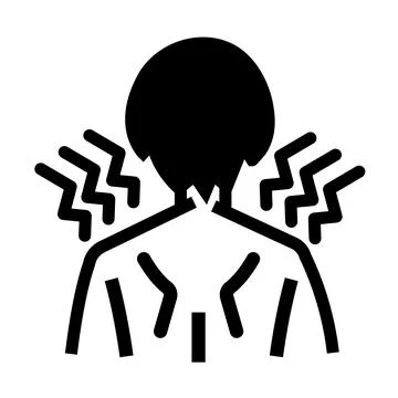 Shoulder or back pain vector icon Stock Illustration