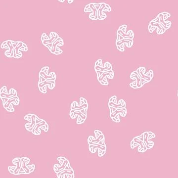 Shoulder pads line vector seamless pattern Stock Illustration