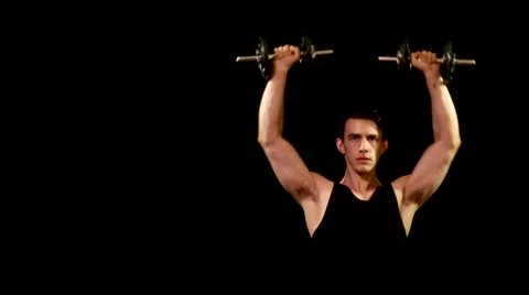 Shoulder Press Exercise Stock Footage 66549413