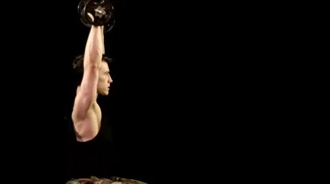 Shoulder Press Exercise 스톡 동영상 66549469