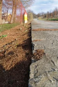 Shoulder of a road Stock Photos