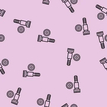 Shoulder screw line seamless pattern Stock Illustration