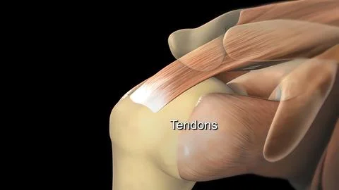 Shoulder skeleton and tendon Stock Illustration