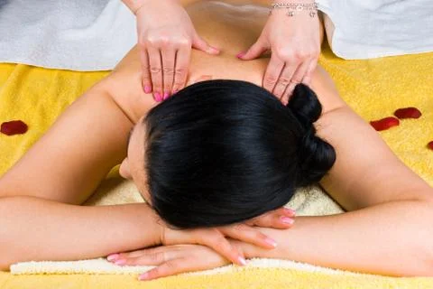 Shoulders massage Foto stock