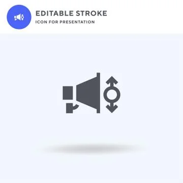 Shout icon vector, filled flat sign, solid pictogram isolated on white, logo  Stock Illustration