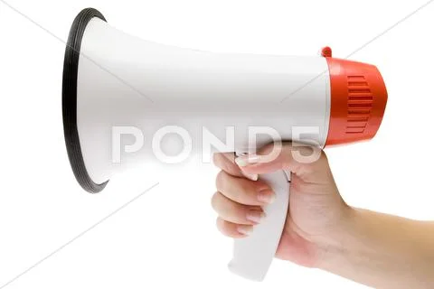 Shout it Out Loud Isolated on a White Background Stock Photos