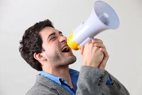 Shout loud Stock Photos
