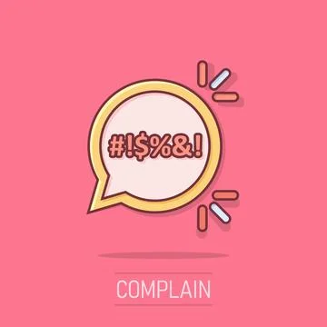 Shout speech bubble icon in comic style. Complain vector cartoon illustrati.. Stock Illustration