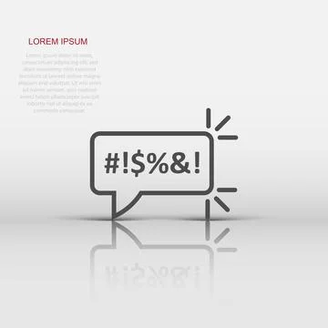 Shout speech bubble icon in flat style. Complain vector illustration on whi.. Stock Illustration