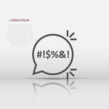 Shout speech bubble icon in flat style. Complain vector illustration on whi.. 스톡 일러스트