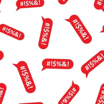 Shout speech bubble icon seamless pattern background. Complain vector illustr イラスト素材