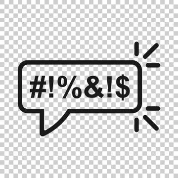 Shout speech bubble icon in transparent style. Complain vector illustration o Ilustración de archivo