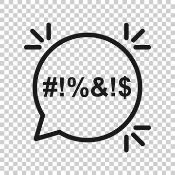 Shout speech bubble icon in transparent style. Complain vector illustration o Ilustración de archivo
