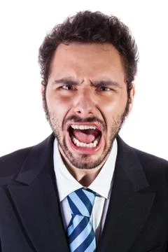 Shouting businessman Stock Photos