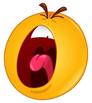 Shouting emoticon Stock Illustration
