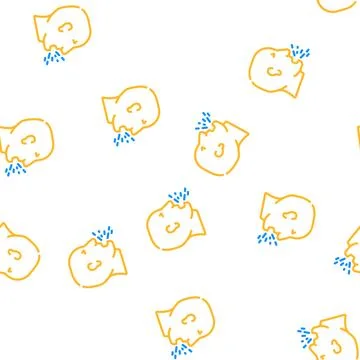 Shouting husband and divorce vector seamless pattern Ilustração Stock