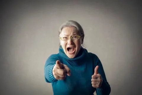 Shouting lady Stock Photos