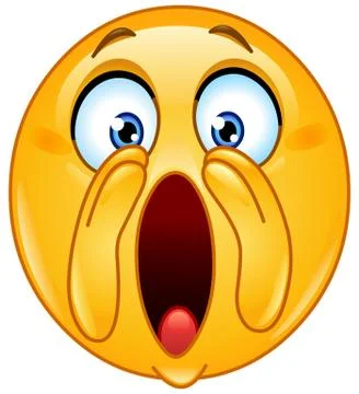Shouting loud emoticon Stock Illustration